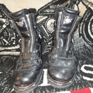 Harley Davidson Brake Light Black Leather Boots 14